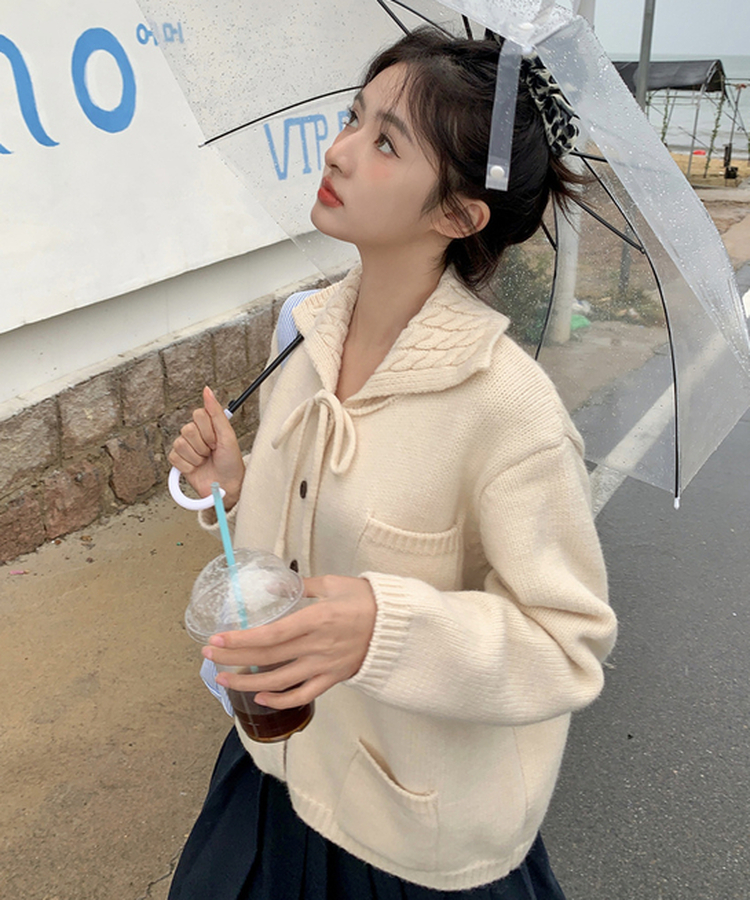 セーラーニットカーディガン IVORY