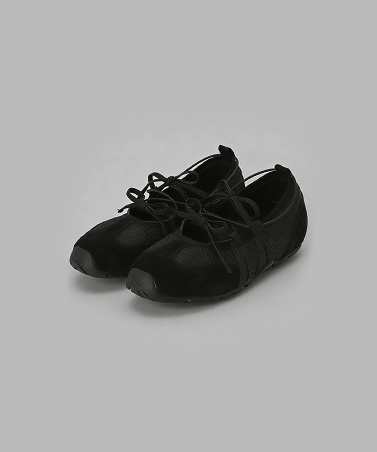 （Pinterestムード♥）リボンストラップ メッシュスニーカー