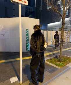 モチーフポケットクロスワイドパンツ BLACK