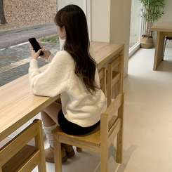 배배 브이넥 루즈핏 겨울 긴팔 울 니트 데일리 오버핏 기본 상의 6color