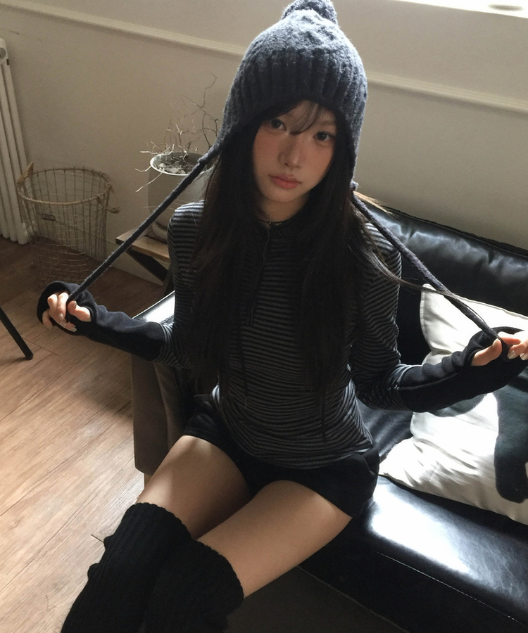 ハイウールレッグウォーマー BLACK