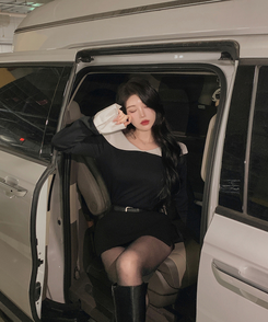 バイカラーシャツブラウス BLACK