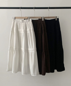 도톰함 그 이상의 든든함리얼 융기모 맥시 겨울 커버핏 윈터 캉캉 롱 스커트