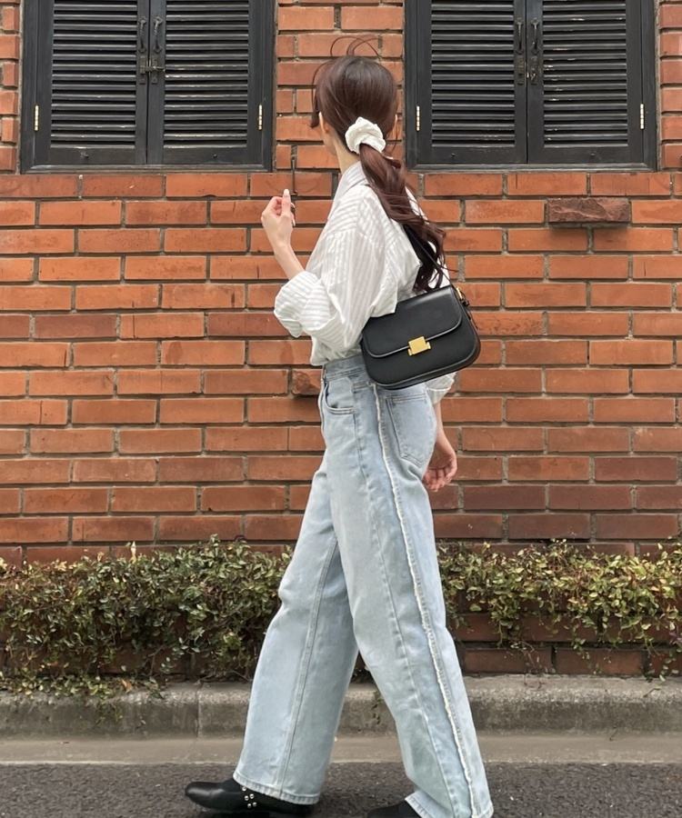 데일리 캐주얼 숄더 크로스백 블랙