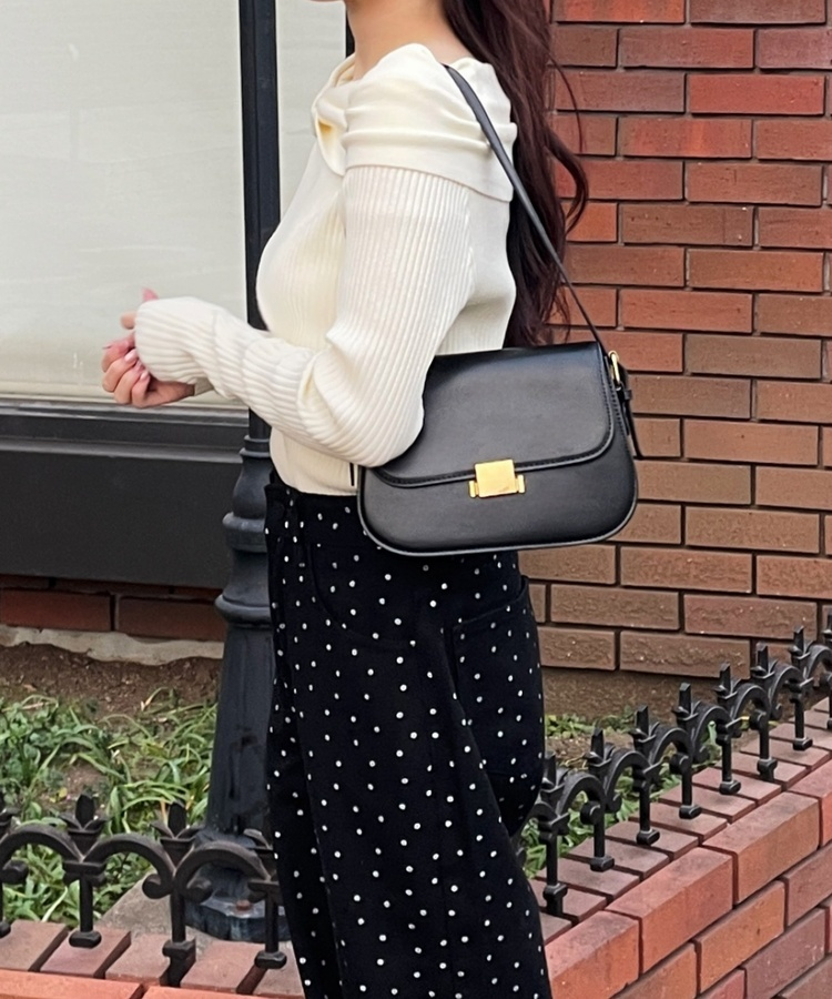 데일리 캐주얼 숄더 크로스백 블랙