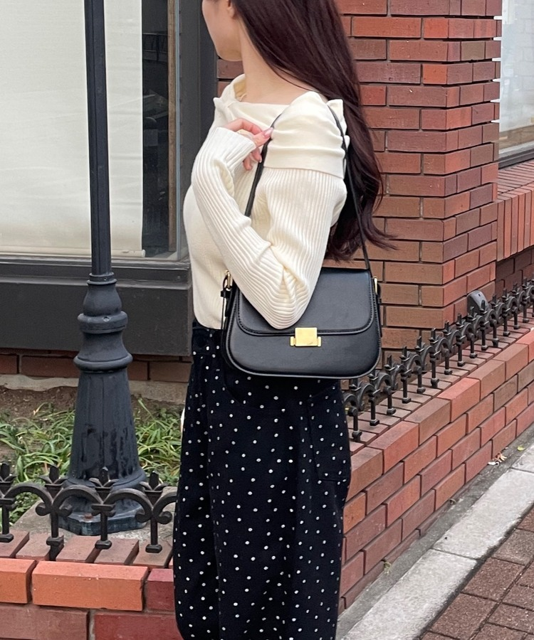 데일리 캐주얼 숄더 크로스백 블랙