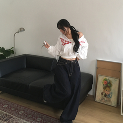 レタリングフードパーカージップアップ IVORY