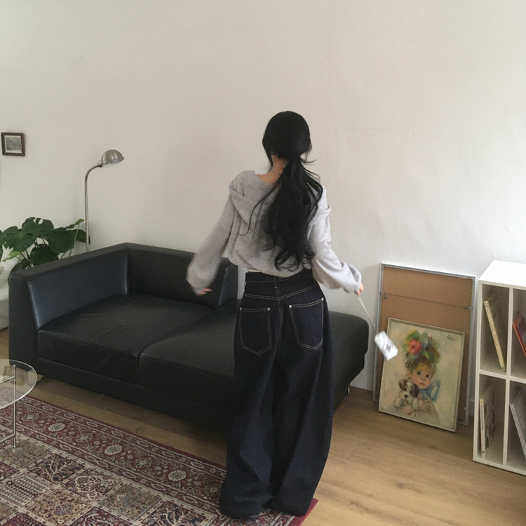 レタリングフードパーカージップアップ MELANGE