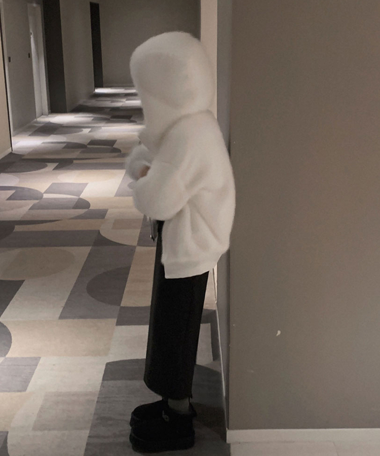 양면으로 착용가능한리버시블 양면 페이크 밍크 퍼 루즈핏 후드 집업 점퍼