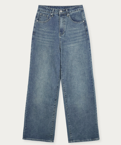 【丈別】ハイウエストワイドデニムパンツ(5color)