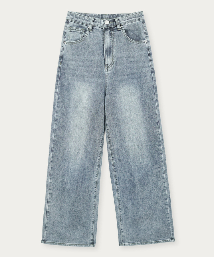 【丈別】ハイウエストワイドデニムパンツ(5color)