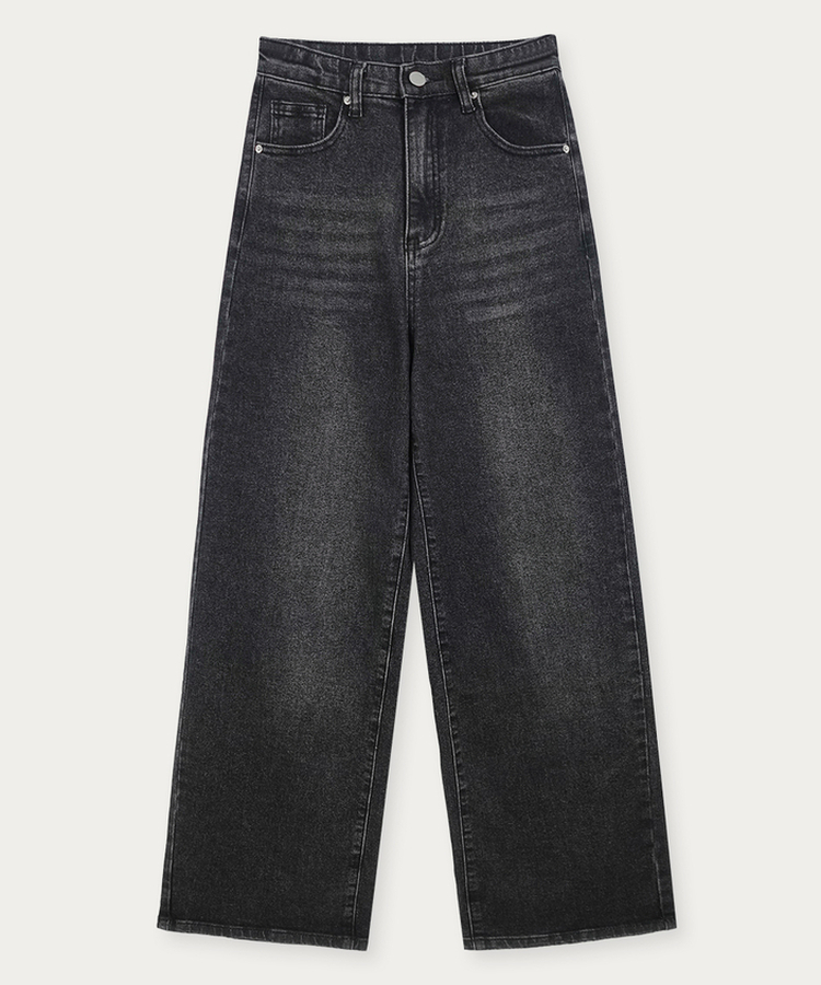 【丈別】ハイウエストワイドデニムパンツ(5color)