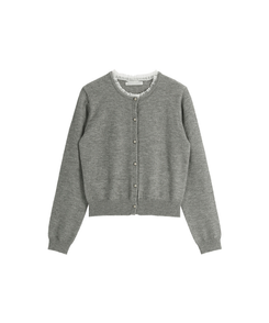 ラウンドフリルカーディガン