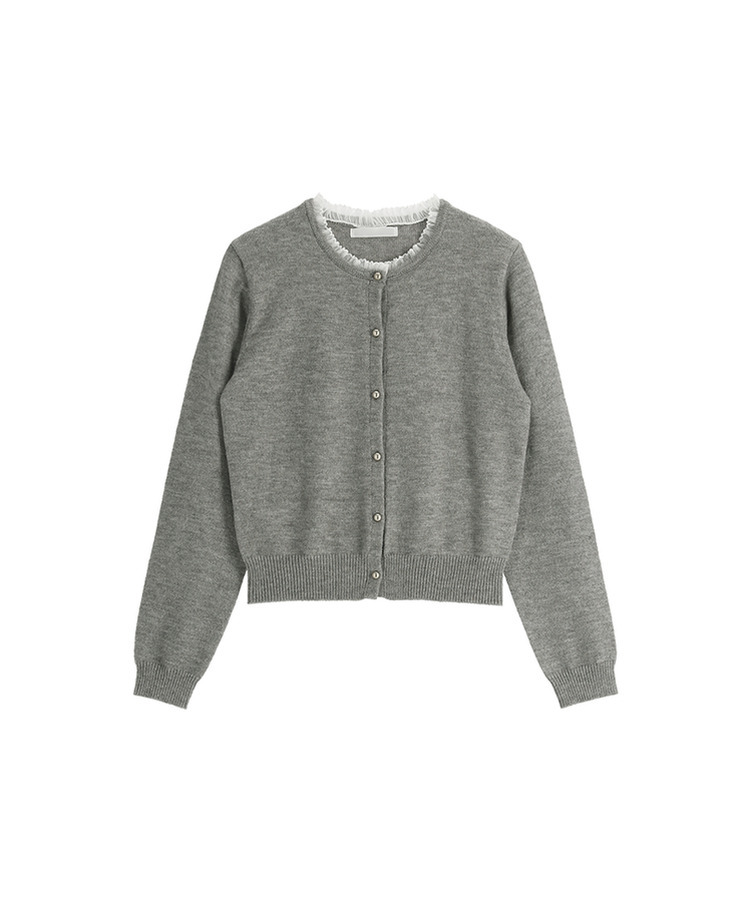 ラウンドフリルカーディガン