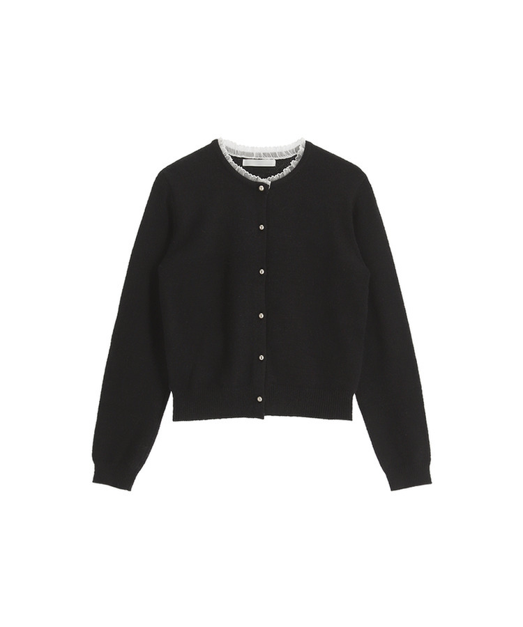 ラウンドフリルカーディガン