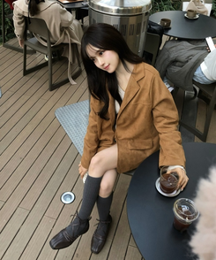 スウェードジャケット CAMEL