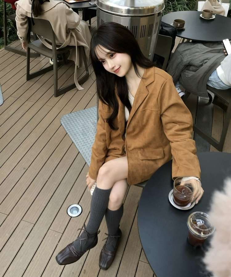 スウェードジャケット CAMEL