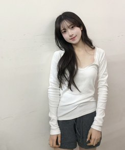 無地ニットショートパンツ CHARCOAL