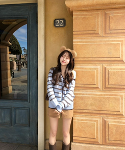 無地ニットショートパンツ DEEP BEIGE