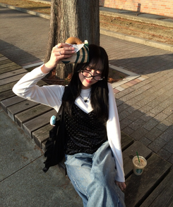 러브 도트 프릴 가방 블랙