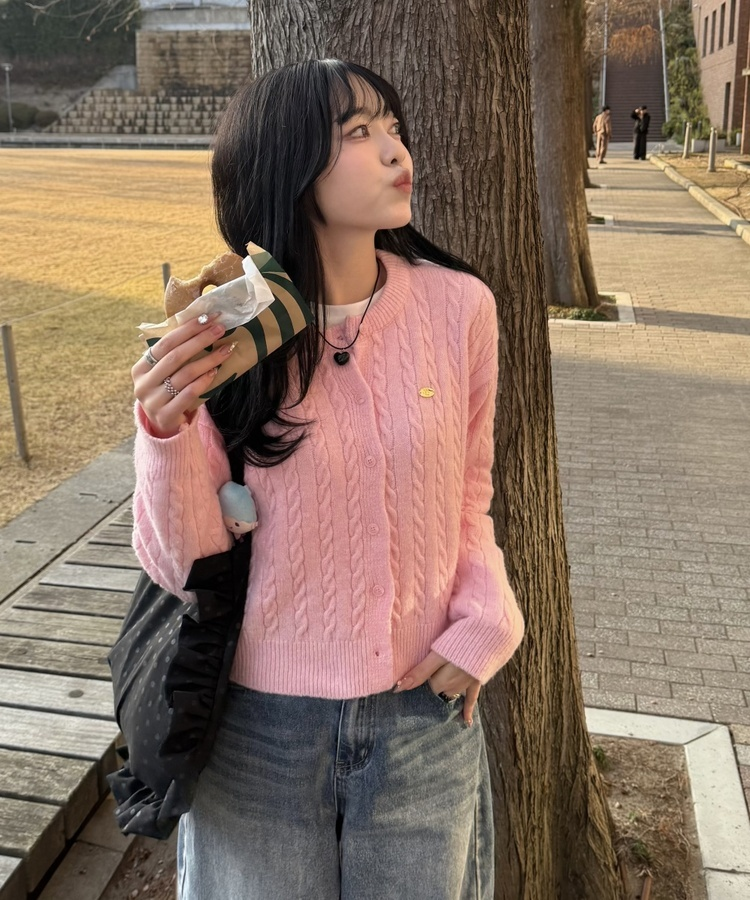 러브 도트 프릴 가방 블랙