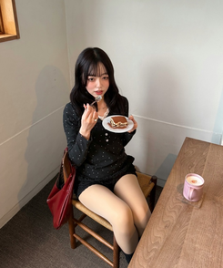 레이스 레이어드 도트 이너티 먹색