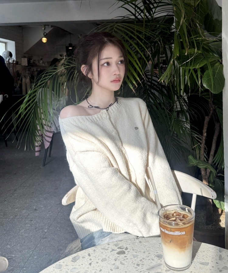 비즈 리본 목걸이 블랙