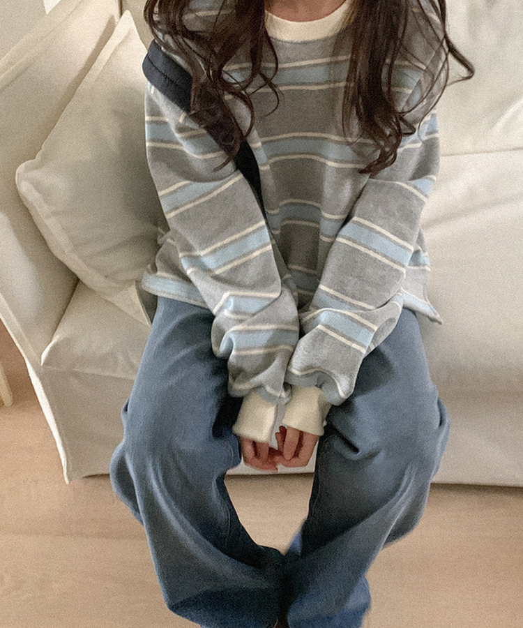 【起毛】パキッドワイドデニムパンツ DEEP DENIM