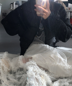 レースシースルーティアードスカート IVORY