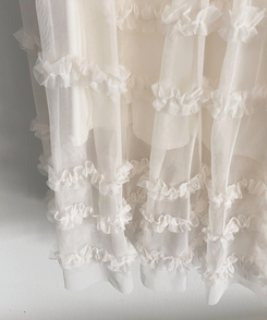 レースシースルーティアードスカート