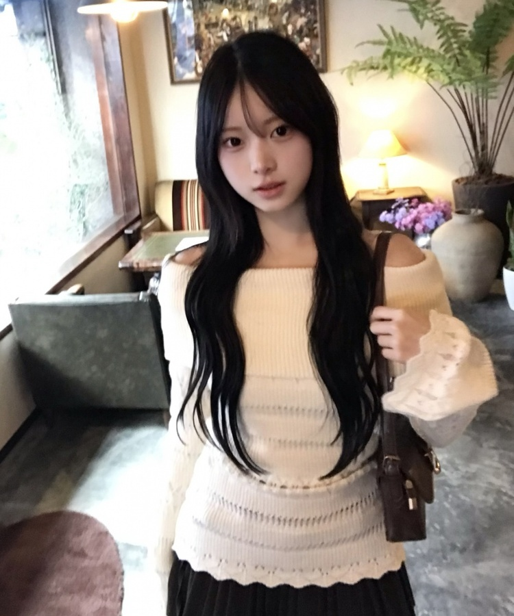 코코 펀칭 오프 니트 아이보리