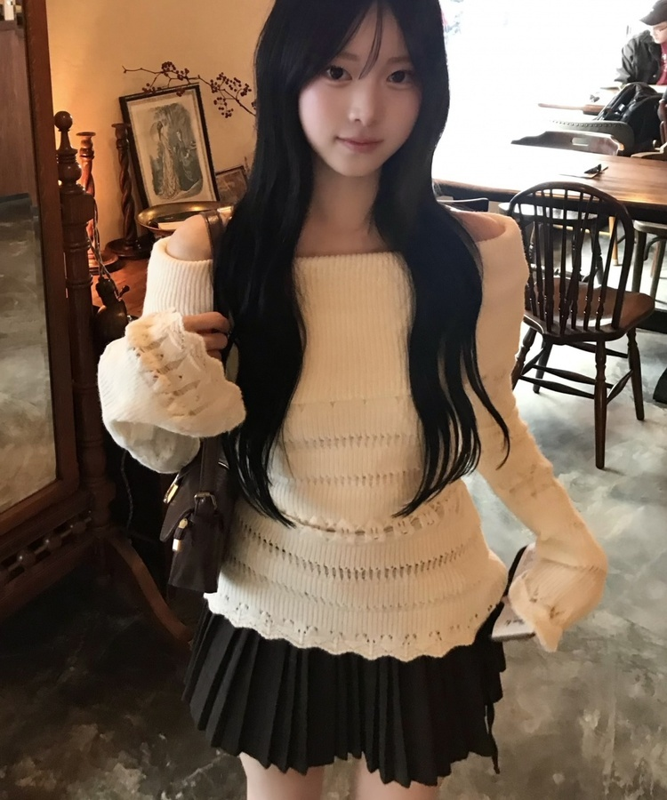 벨트 주름 미니 스커트 브라운