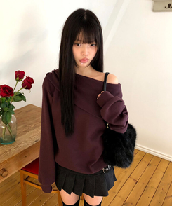 ファーショルダーバッグ BLACK