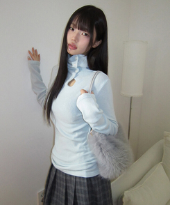 ファーショルダーバッグ LIGHT GRAY