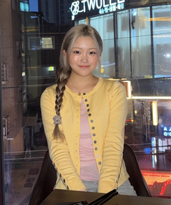 레트로 슬림 버튼 가디건 옐로우