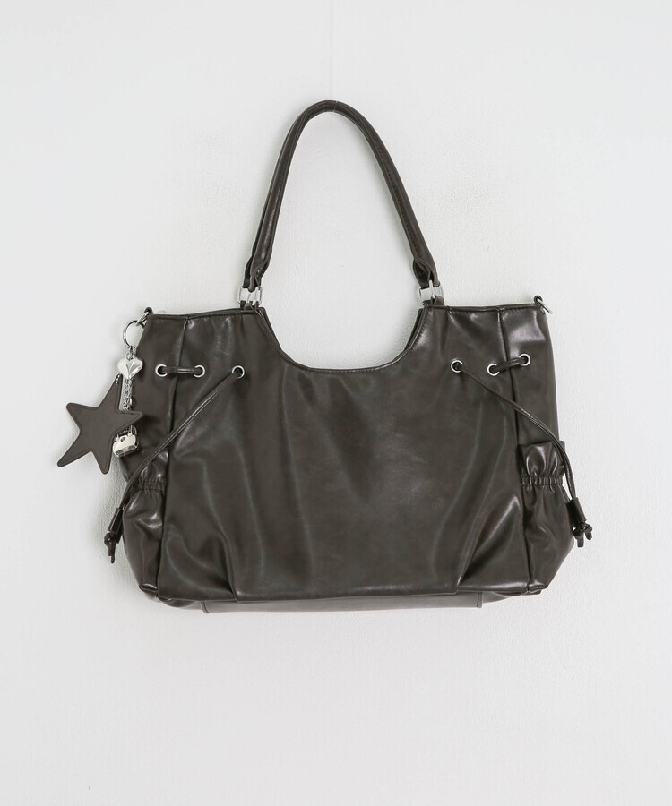 레더 대용량 숄더백