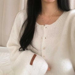 オーバーフィットヘンリーネックニット(5color) IVORY