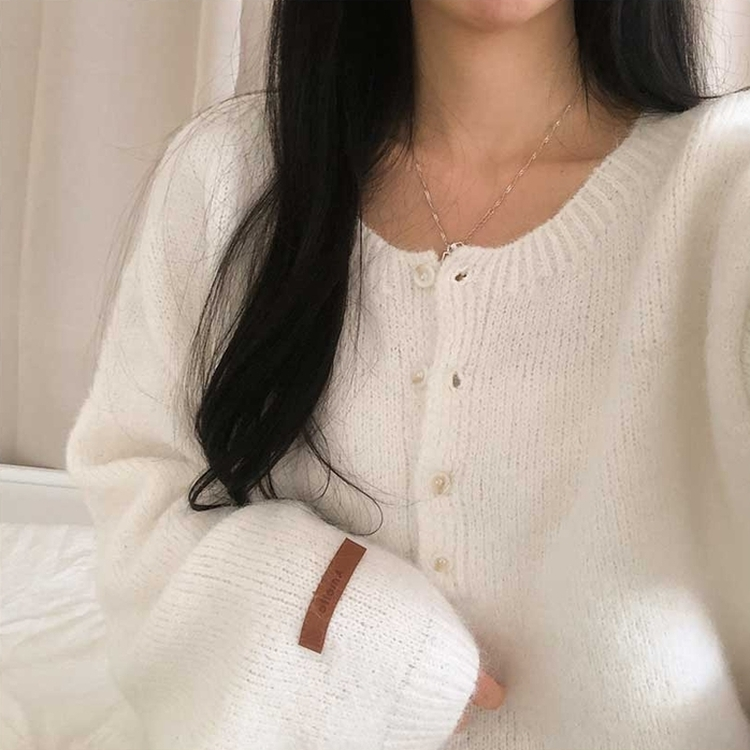 オーバーフィットヘンリーネックニット(5color) IVORY