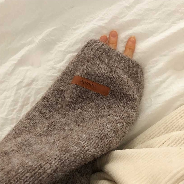 オーバーフィットヘンリーネックニット(5color) BEIGE