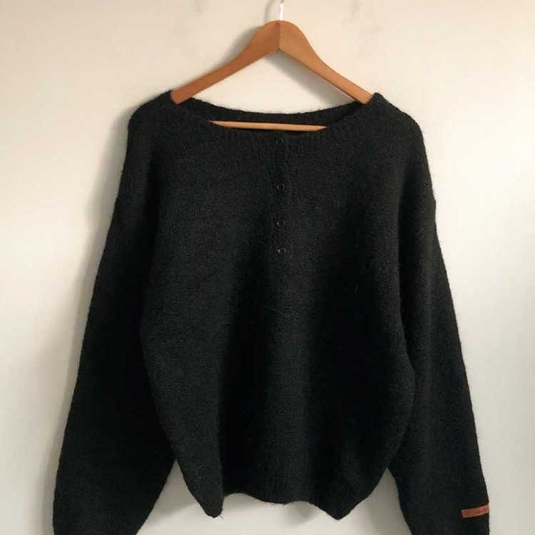 オーバーフィットヘンリーネックニット(5color)