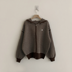 겨울까지 따뜻한 에리 팬던트 오버핏 겨울 긴팔 니트 후드 집업 루즈핏 가디건 데일리 상의 5color