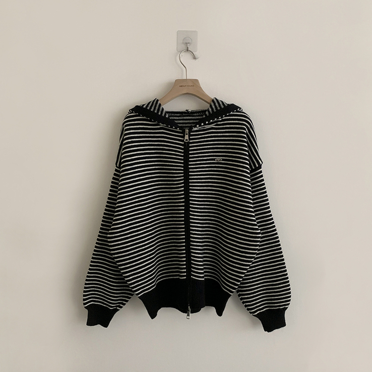 겨울까지 따뜻한 에리 팬던트 오버핏 겨울 긴팔 니트 후드 집업 루즈핏 가디건 데일리 상의 5color