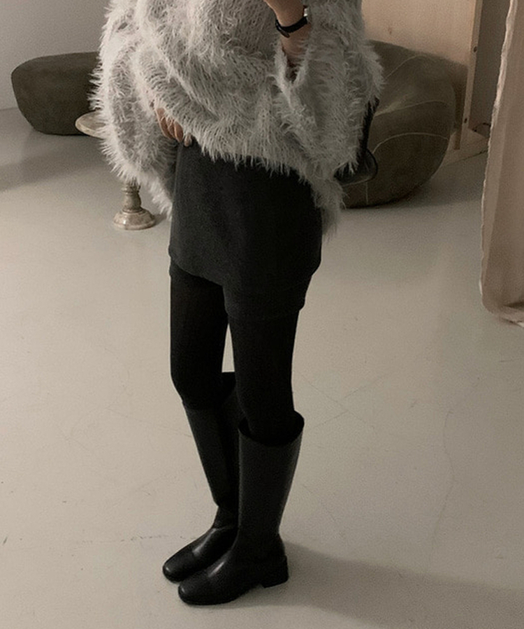 ベーシックスクエアロングブーツ BLACK