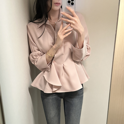 ピンタックシャツブラウス(6color) PINK