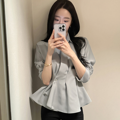 ピンタックシャツブラウス(6color) MINT