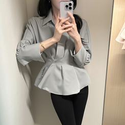 ピンタックシャツブラウス(6color) MINT