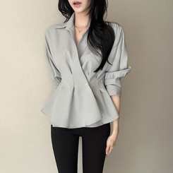 ピンタックシャツブラウス(6color) MINT