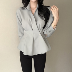 ピンタックシャツブラウス(6color) MINT