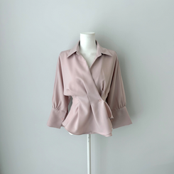 ピンタックシャツブラウス(6color)