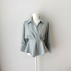 ピンタックシャツブラウス(6color)